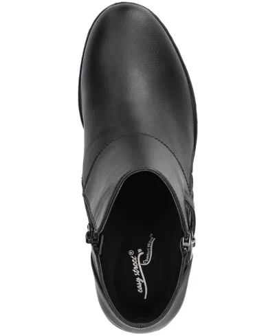 Easy Street Womens Fritzi Block Heel Booties In Black