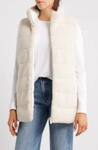 Save The Duck Reversible Beige Jacket With High Collar In White