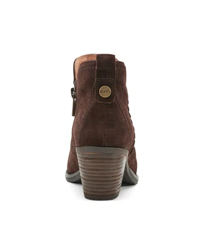 Earth Women's Chandy Ruched Block Heel Booties In Brown