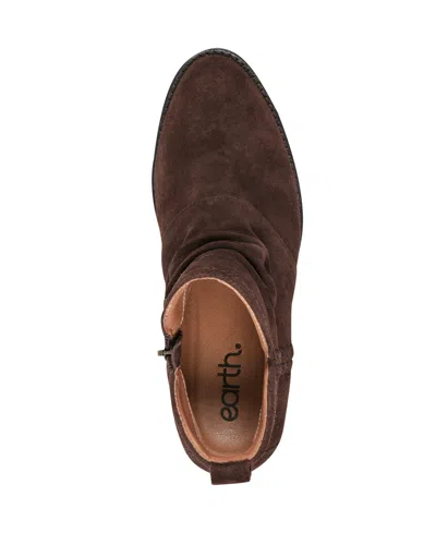 Earth Women's Chandy Ruched Block Heel Booties In Brown