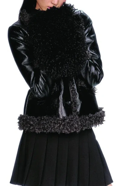 Anna Sui Ssense Exclusive Black Faux-fur Muff Hand Warmer In Black