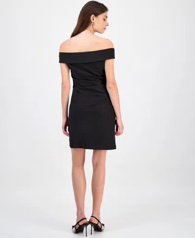 Sam Edelman/s Rothschild & Co Inc Women's Off-the-shoulder Mini Dress In Black