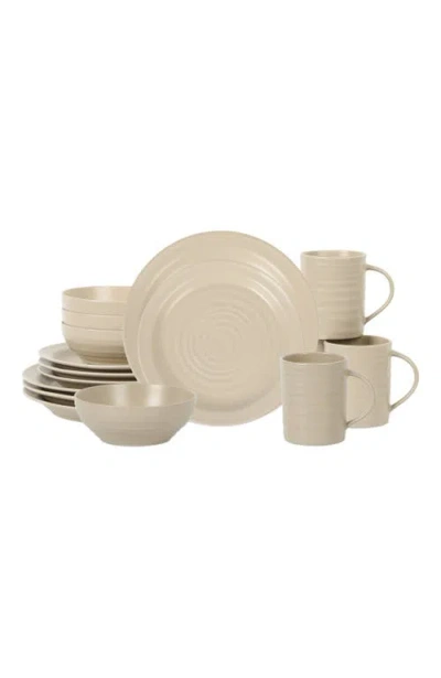 Stone Lain Orbit Stoneware 16-piece Dinnerware Set With Cereal Bowls And Mugs In Neutral