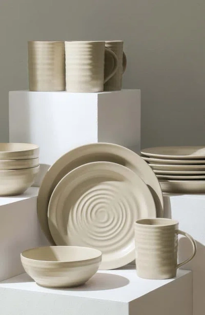 Stone Lain Orbit Stoneware 16-piece Dinnerware Set With Cereal Bowls And Mugs In Neutral