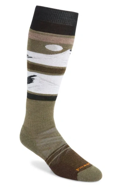 Smartwool Ski Full Cushion Merino Wool Blend Over The Calf Socks In Green