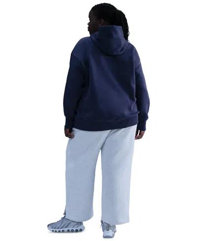 Nike Sportswear Plus Size Phoenix Fleece Oversized Pullover Hoodie In Blue