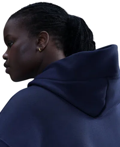 Nike Sportswear Plus Size Phoenix Fleece Oversized Pullover Hoodie In Blue