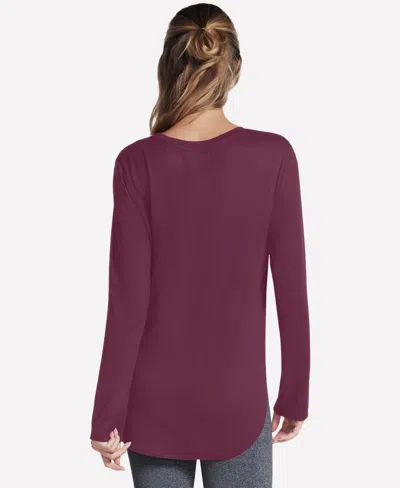 Skechers Women's Godri Swift Long-sleeve Tunic Top In Burgundy