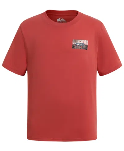 Quiksilver Boys 8-20 Short Sleeve Logo-driven Retro T-shirt In Red