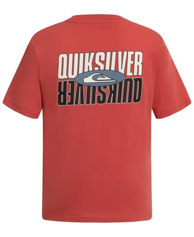 Quiksilver Boys 8-20 Short Sleeve Logo-driven Retro T-shirt In Red