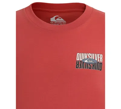 Quiksilver Boys 8-20 Short Sleeve Logo-driven Retro T-shirt In Red