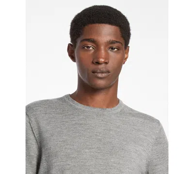 Michael Kors Merino Wool Crewneck Tee In Gray