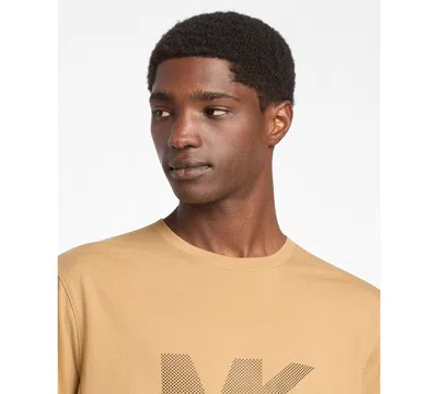 Michael Kors Printed Cotton T-shirt In Brown