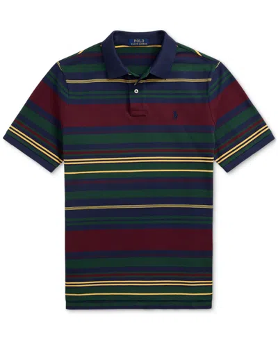Polo Ralph Lauren Men's Classic-fit Striped Mesh Polo Shirt In Multi