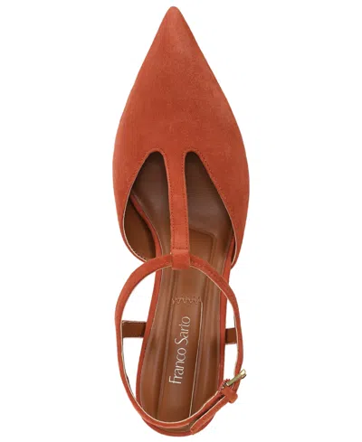 Franco Sarto Women's Ovett Pointed Toe Strappy Shoes In Brown