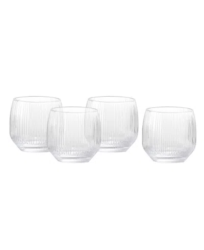 Fortessa Estiva Textured Double Old-fashioned Glasses, Set Of 4 In Transparent