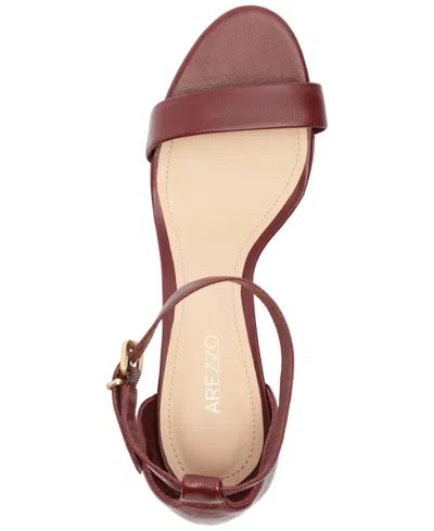 Arezzo Women's Isabelli High Heel Buckle Stiletto Sandals In Burgundy