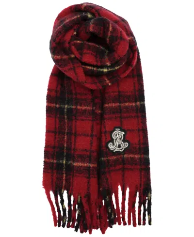 Ralph Lauren Brushed Lofty Crystal Patch Scarf In Brown