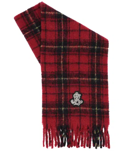 Ralph Lauren Brushed Lofty Crystal Patch Scarf In Brown