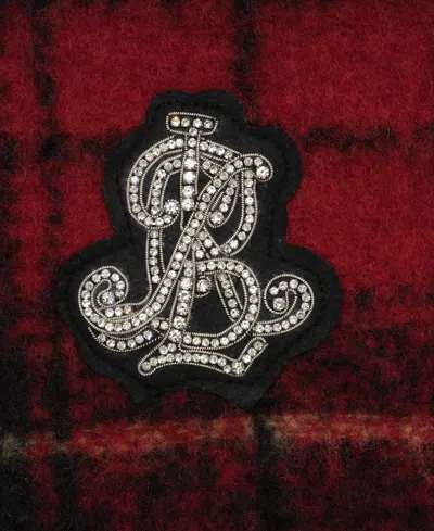 Ralph Lauren Brushed Lofty Crystal Patch Scarf In Brown