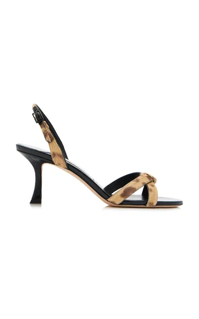 Jimmy Choo Printed Calf Hair Elsy 70 Sandals In Multi