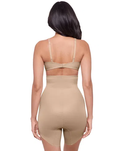 Miraclesuit Showstopper Slanted Hem Shaping High Waisted Short 2448 In Brown
