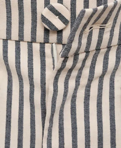 Mango Stripe Pants With Pockets In Neutral