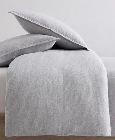 Calvin Klein Modern Cotton Melange Jersey 3 Piece Comforter Set, King In Gray