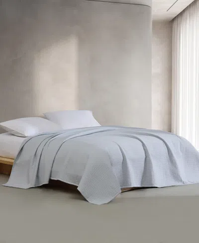 Calvin Klein Closeout!  Mini Channel Stitch Solid 3-pc. Quilt Set, Queen In Blue