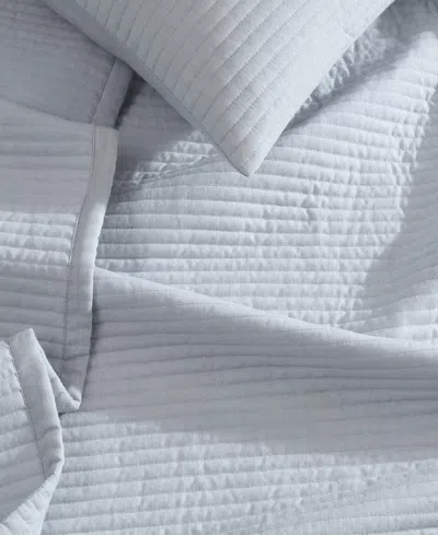 Calvin Klein Closeout!  Mini Channel Stitch Solid 3-pc. Quilt Set, Queen In Blue