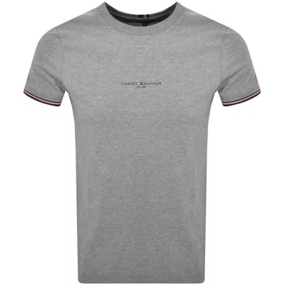 Tommy Hilfiger Tipped T Shirt Grey In Gray