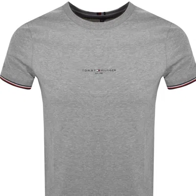 Tommy Hilfiger Tipped T Shirt Grey In Gray