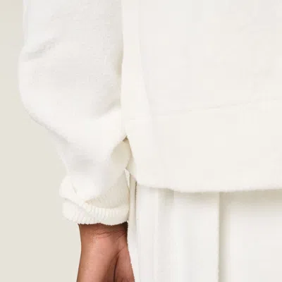 Miu Miu Stretch Cotton Blend Cardigan With Contrast Collar In White