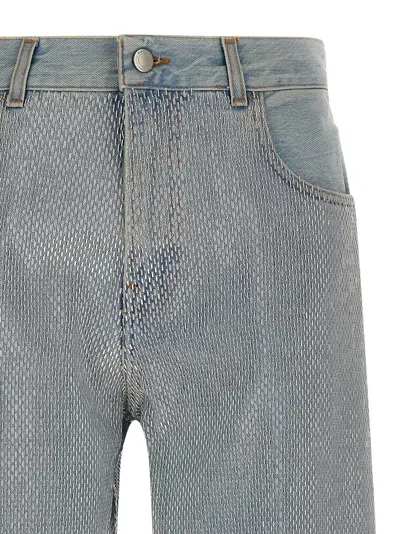 Haikure Five-pocket Denim Trousers Featuring Belt Loops In Gray