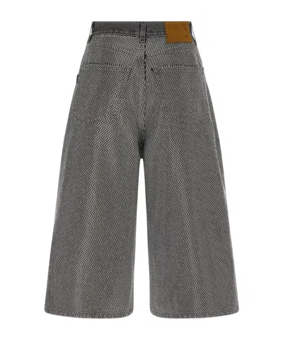 Haikure Bermuda Shorts With Pockets And Belt Loops In Black