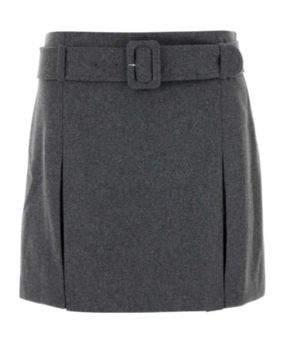 Apc A.p.c. A.p.c. Cecile Wool Mini Skirt In Gray