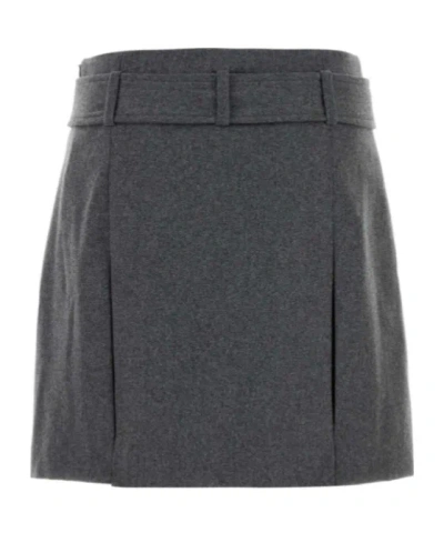 Apc A.p.c. A.p.c. Cecile Wool Mini Skirt In Gray
