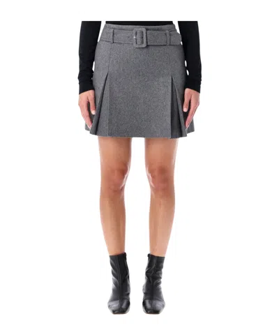 Apc A.p.c. A.p.c. Cecile Wool Mini Skirt In Gray