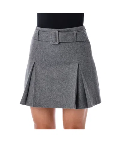 Apc A.p.c. A.p.c. Cecile Wool Mini Skirt In Gray