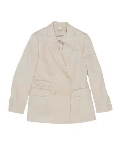Max Mara Long-sleeved Suit Jacket In Neutral