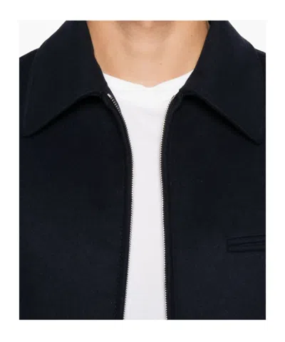 Incotex Zip-up Jacket In Blue