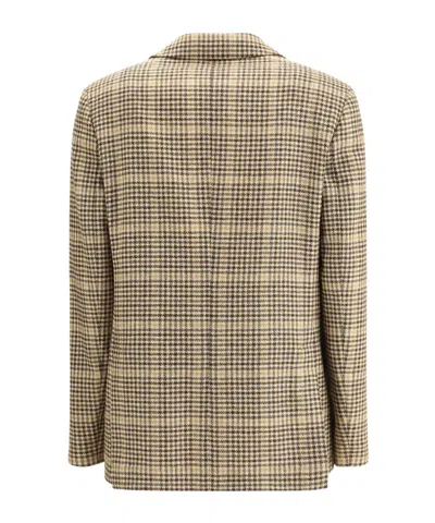 Lardini Checked Twoo-button Blazer In Multi