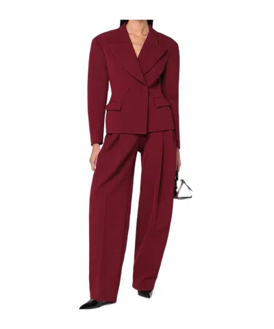 The Andamane Bordeaux Tailored Pants The Andamans In Burgundy