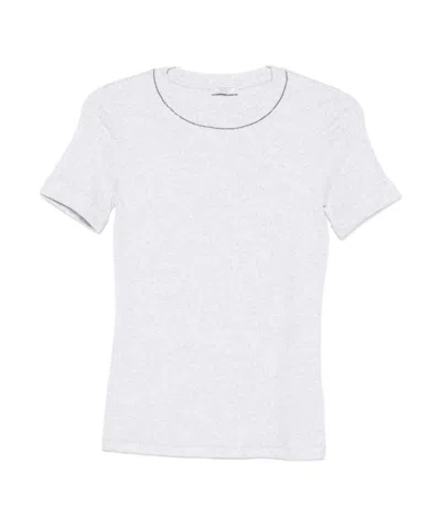 Peserico Fitted Short Sleeve Cotton T-shirt In White