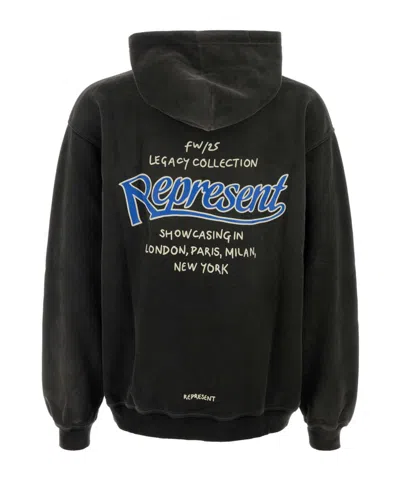 Represent Felpa In Cotone Nero  Uomo In Black