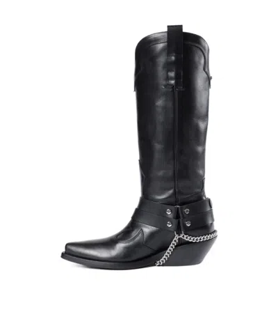 Ann Demeulemeester Finnbo Santiago Boots With Belts In Black