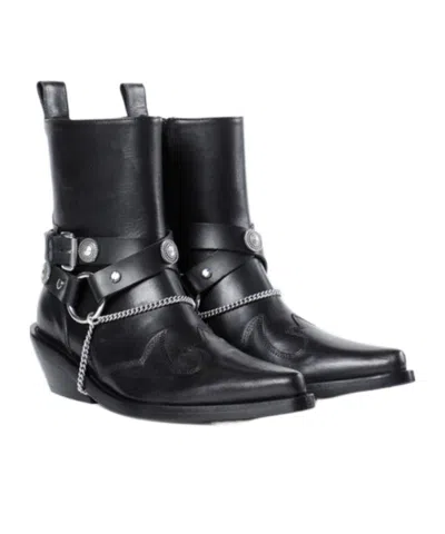 Ann Demeulemeester Ieva Santiags Ankle Boots In Black