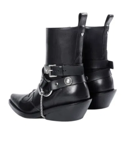 Ann Demeulemeester Ieva Santiags Ankle Boots In Black
