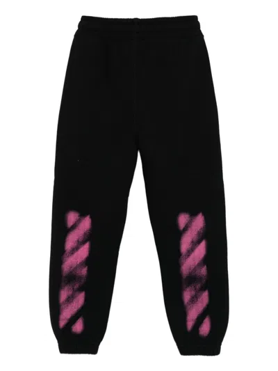Off-white Spray-print Sweatpants In Black