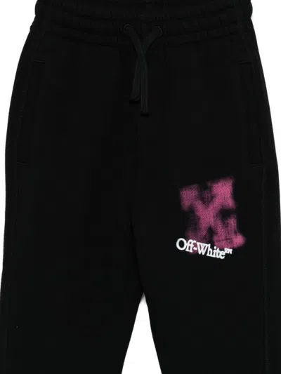 Off-white Spray-print Sweatpants In Black